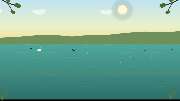 Skip Rocks — golden afternoon pond